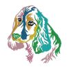 Cocker Spaniel Applique Embroidery Design | Animal PES Embroidery File | Dog Machine Embroidery Design