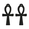 Coptic Cross Ankh Earrings Jewellery Silhouette Embroidery Design