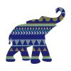 Trunk Up Elephant Machine Embroidery Design | Animal PES Embroidery File | Wild Animal Machine Embroidery File