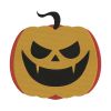 Creepy Fangs Jack o Lantern Pumpkin Face Halloween Embroidery Design
