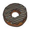 Delicious Chocolate Flavored Dessert Donut Embroidery Design