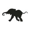 Elephant Silhouette Embroidery Design | Animal PES Embroidery File | Baby Elephant Machine Embroidery File