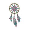 Enchanting Floral Indian Dream Catcher Embroidery Design