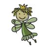 Endearing Little Fairy Sketch Art Embroidery Design
