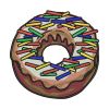 Exquisite Coffee Sprinkled Dessert Donut Embroidery Design