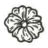 Fascinating Five Petal Flower Silhouette Embroidery Design