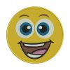Grinning Face With Open Mouth And Big Eyes Emoji Embroidery Design