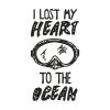 I Lost My Heart To The Ocean Scuba Diving Embroidery Design