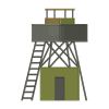 Lookout Tower Army Military Base Embroidery Design