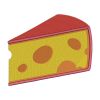 Luscious Slice of Cheese in Red Wax Embroidery Design