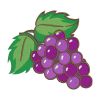 Mouthwatering Bunch of Purple Grapes Embroidery Design