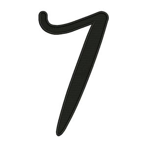 7 Number Embroidery Design