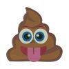Pile of Poo Face With Tongue Emoticon Emoji Embroidery Design