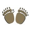 Brown Bear Paw embroidery Design | Wild Animal Embroidery Design | Bear Foot Print Embroidery Design | Machine Embroidery File