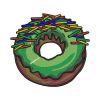 Savory Green Sprinkled Dessert Donut Embroidery Design