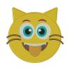 laughing Cat Emoji Embroidery Design