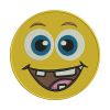 Smiling Crooked Teeth Face Yellow Emoji Embroidery Design