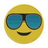 Smiling Face With Sunglasses Yellow Emoji Embroidery Design