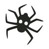Spider Skull Face Silhouette Halloween Embroidery Design