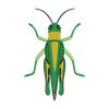 Splendid Green Grasshopper Embroidery Design