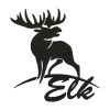 Silhouette Elk Embroidery Design | Animal PES Embroidery File | Elk Machine Embroidery File