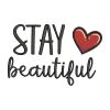 Stay Beautiful Heart Embroidery Design