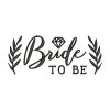 Stellar Bride To Be Calligraphy Wedding Theme Embroidery Design