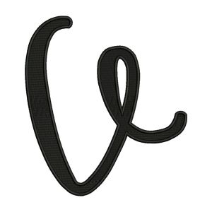 Alphabet V Embroidery Design