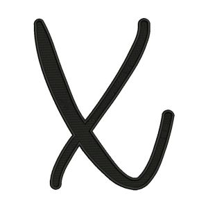 Alphabet X Embroidery Design