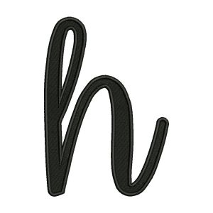 Lowercase Alphabet H Embroidery Design