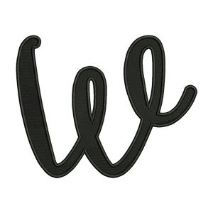 Lowercase Letter W Embroidery Design