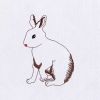 Cuddly and Fluffy White Rabbit Embroidery Design