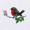 Cute and Delightful Robin Bird Embroidery Design