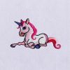 Fantasy Girly Unicorn Horse Embroidery Design
