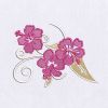 Spectacular Cherry Blossom Flowers Embroidery Design