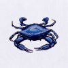 Crustacean Blue Crab Embroidery Design