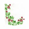 Red & Green Flower Border Embroidery Design