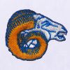 Hard Headed Colorful Ram Embroidery Design