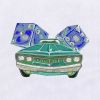 Flamboyant Dice and Car Embroidery Design