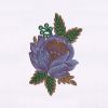 Beautiful Precious Purple Flower Embroidery Design