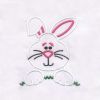 Cute White Bunny Rabbit Embroidery Design