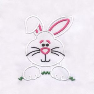 White Bunny Rabbit Embroidery Design
