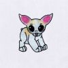 Chihuahua Embroidery Design | Animal Machine Embroidery File | Dog PES Embroidery File | Pet Animal Embroidery Design