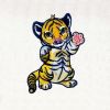 Charming Baby Cub Tiger Embroidery Design