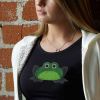Sullen Green Frog Digital Embroidery Design