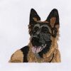 German Shepherd Embroidery Design | Animal PES Embroidery File | Dog Embroidery Design | Pet Animal Machine Embroidery File