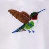 Colorful Soaring Humming Bird Embroidery Design