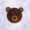 Wide Eyed Bear Embroidery Design | Teddy Bear Face Embroidery Design | Bear Head Machine Embroidery File