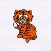 Adorable Baby Tiger Cub Digital Embroidery Design