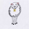 White Sheep Embroidery Design